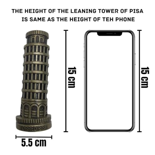 Image of SATYAM KRAFT 3 Pcs Italy World Famous Building for Wedding Decorative Showpeice Idol for Home Decor, Living Room, Gifts, Desk Decor, Stand Holder, Office Desk Tabletop (The Leaning Tower of Pisa)