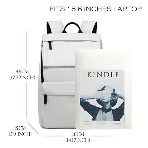 Backpack For Women And Men, Laptop Backpack With Laptop Compartment, Water Resistant Travel Backpack 15.6 Inch & Anti-Theft Back Pack, Casual Daypacks For Work, College, Travel, 24L Beige Grey #TOP4