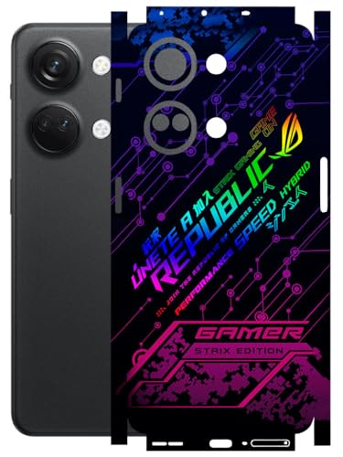 Image of AtOdds - Full Body Back Screen Guard Protector Film - Lamination Wrap Skin Sticker Compatible with ONEPLUS NORD 3 (5G) | Scratchproof Matte Finish (Gamer)