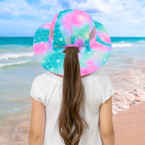 Chapéu de sol infantil para meninas chapéu balde unicórnio proteção UV chapéu de verão para crianças