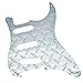 KAISH Premium 8 Hole Metal Diamond Plate Vintage Style Strat SSS Pickguard Aluminum ST Scratch Plate for American Fender Strat Silver