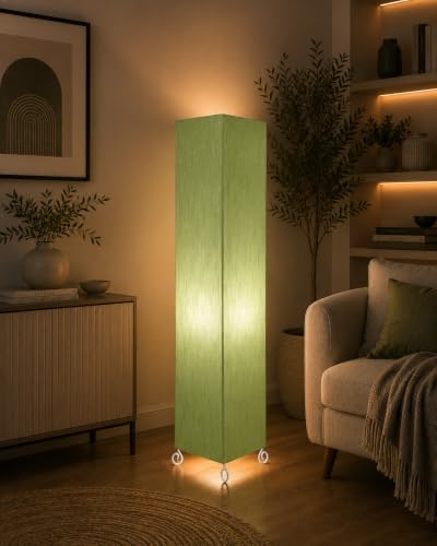 Image of Cotton Fabric Floor Lamp for Bedroom's Desk Lamp for LivingRoom, Bed Room, Office | Night Stand Dimmable Room Floor Lamp for Reading Corner Lamp | Bulb Included