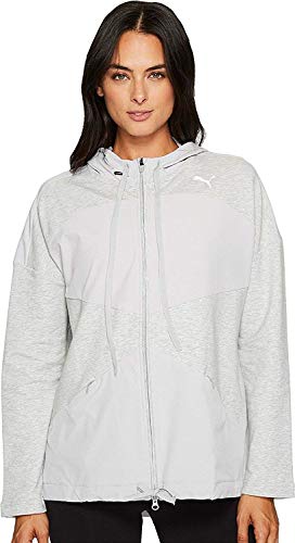 Veste PUMA Transition Fz femme gris chiné veste sport zippée à capuche taille S