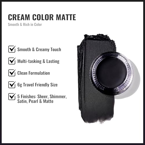 Oulac Matte Eye Shadow Black, CM01 Noir, 6 g (Pack of 1) - Image 4