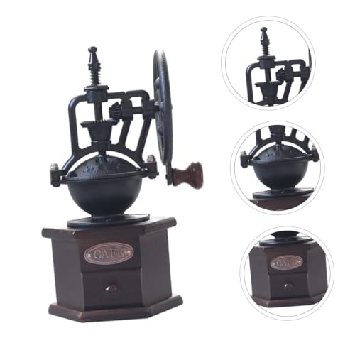 Molinillo manual de café de cerámica y madera con diseño clásico 7