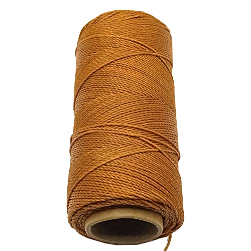 Linhasita Waxed Thread 100 g / 170 m Polyester 1 mm Thick Macrame, 30 Colours Light Brown - Image 2