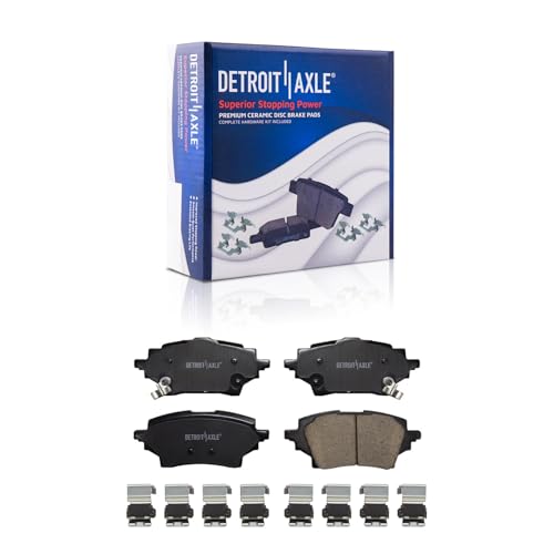 Image of Detroit Axle - Brake Kit for 2019 2020 2021 2022 Toyota C-HR, Drilled and Slotted Disc Brake Rotors Ceramic Brakes Pads with Hardware Replacement : 12.01 inch inch Front and 11.50 inch inch Rear Rotor