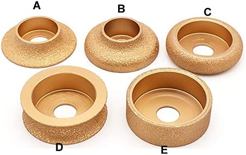 1pcs Brazing Diamond Angle Grinder Stone Grinding Wheel Semi-circular Straight Edge Round Glass Pottery Porcelain Marble Disc - (Color: D, Size: 15mm)