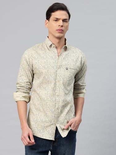 Image of Majestic Man Men's Stylish Floral Print Slim Fit Casual Shirt - Pure Cotton| Full Sleeve | Trendy & Comfortable