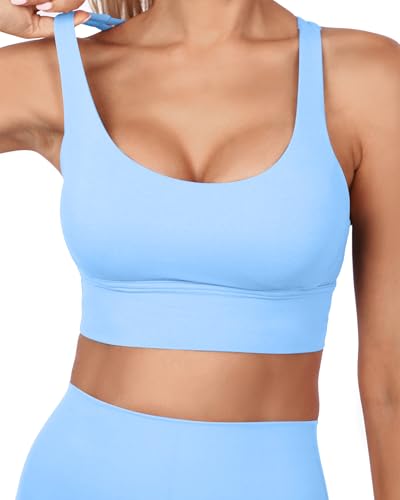 Image of Grace Form Strappy Sports Bra for Women Padded Push Up Sport Bra Athletic Running Workout Bra Yoga Bra