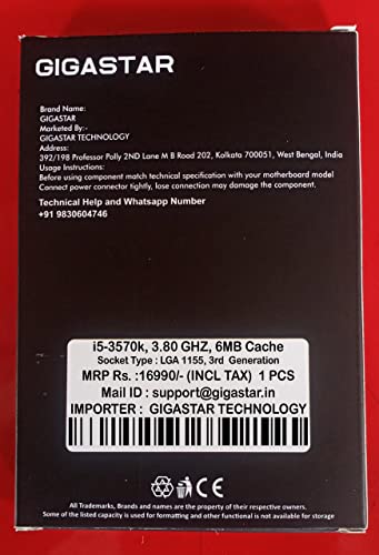 Image of Core i5 3570K 3rd Generation Processor 3.40 Ghz for LGA 1155 Socket Excellent Performance Processor (Silver)