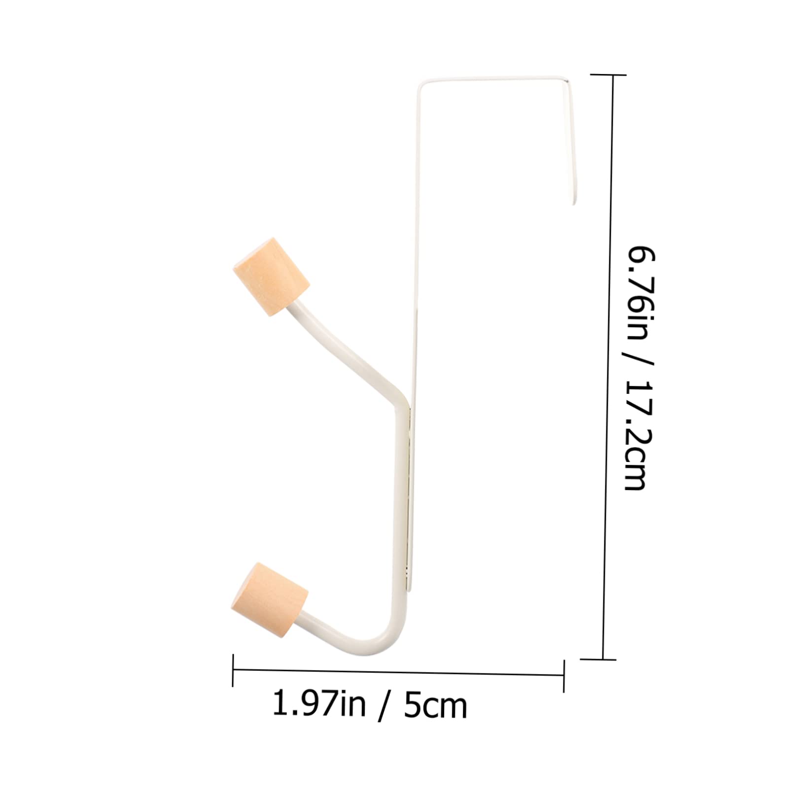 PRETYZOOM 4pcs Door Double Hooks Over Door Hangers for Wall Hooks Heavy Duty for Hanging