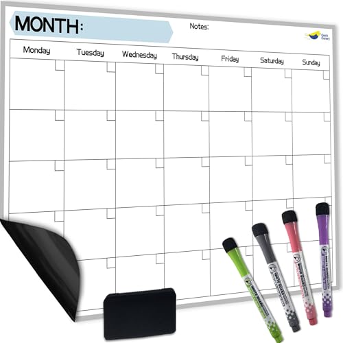 Quick Canary Dry Erase Fridge Calendar