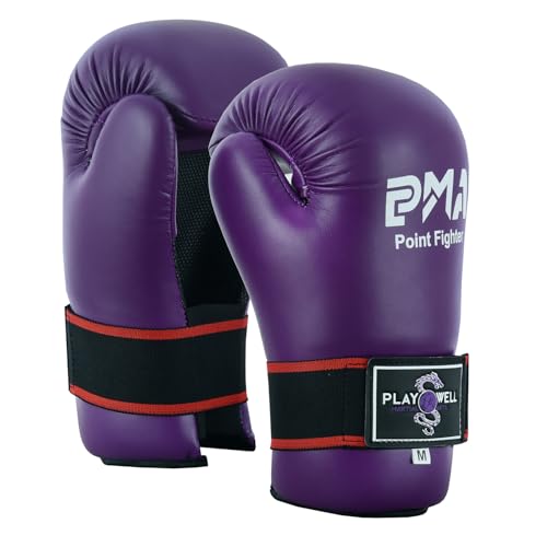 Gants de karaté semi-contact Playwell violets pour vos entraînements