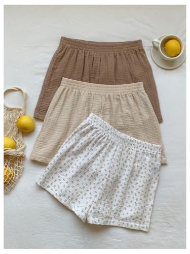 Image of SOLY HUX Women's Summer Shorts 3 Packs Casual Comfy Shorts Sets
