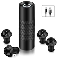 Bouchons De Vin Sous Vide WIWONEY - Lot De 4 En Silicone Noir - Conservation 7 Jours