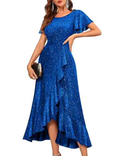 Image of BeryLove Womens Wedding Guest Dress Sequin Formal Dresses for Women | Stunning evening gowns for women suitable for prom homecoming bridesmaid and mother of the bride formal events