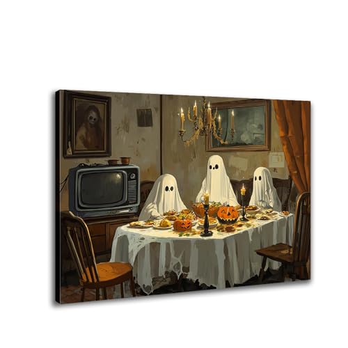 Peinture de scène de salle à manger fantomatique pour transformer votre salon en maison hantée