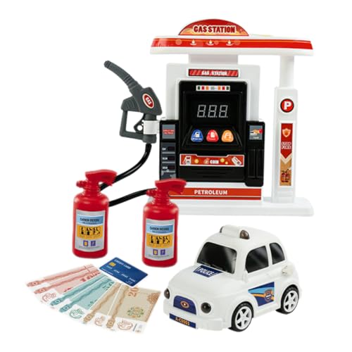 Toyvian 1 Conjunto De Modelos De Brinquedos De Carro Infantil Decoração De Carro Posto De Gasolina B