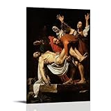 YYUEQIL Michelangelo Merisi Da Caravaggio Prints El Entierro de Cristo Arte decorativo para pared, lienzo decorativo para pared, sala de estar, dormitorio, marco de pintura de 40 x 60 cm