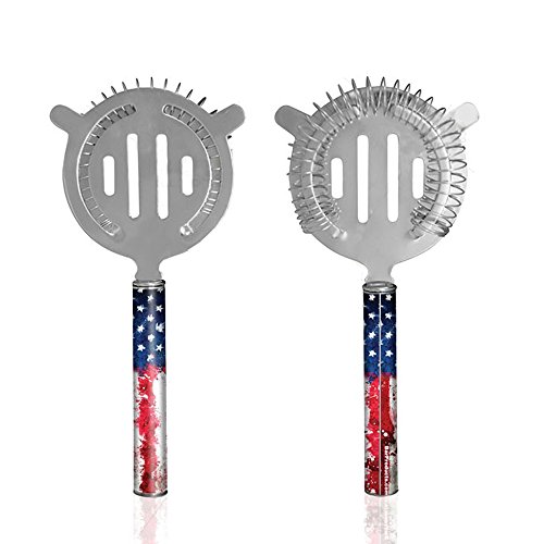 Designer Cocktail Strainer - Pipe Handle - US Flag