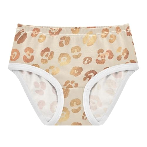Cotton Girls Underwear Toddler Abstract Golden Leopard Spots Little Girl Panties Pattern Underpants Briefs 2t