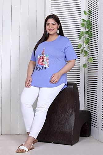 Image of In Love Women's Graphic Printed Cotton Plus Size Longline T-Shirt | Cotton fabric - soft longline T-shirt with easy plus-size fit