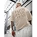 Weetiotio Christian Faith Over Fear Shirt for Men Jesus Religious Shirts Oversized Graphic Tees Acid Wash God T-Shirt(Apricot,M)