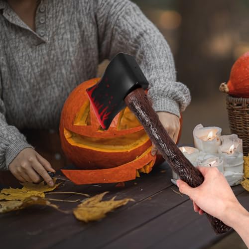 Hache sanglante d'Halloween DOITOOL en plastique noir pour costume effrayant