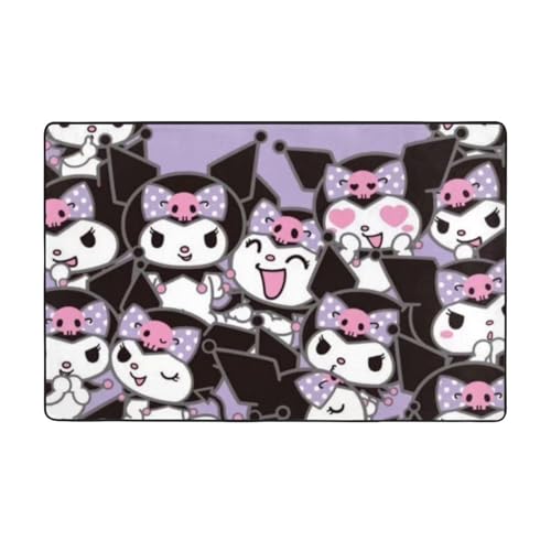 カーペット クロミ ちゃん (2) おしゃれ ラグマット 防ダニ 抗菌 防臭 滑り止め付き フランネル素材 ふわふわ快適肌触り 洗濯可能 オールシーズン対応 100x150cm