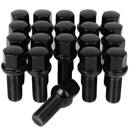 Image of SCITOO M14x1.5 Lug Nuts 28mm Length for Porsche,for Volvo Wheel Lug Bolts | Fit for Cayenne,for Macan,for Golf - 17mm Hex,Ball Seat,20PCS