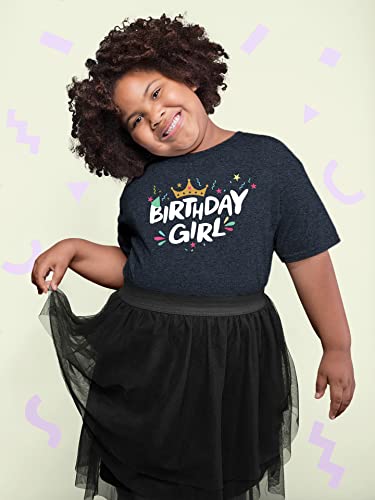 Image of Birthday Girl Shirt Crown 1st First 2nd Two 3rd 4th 5th Toddler Birthday Outfit