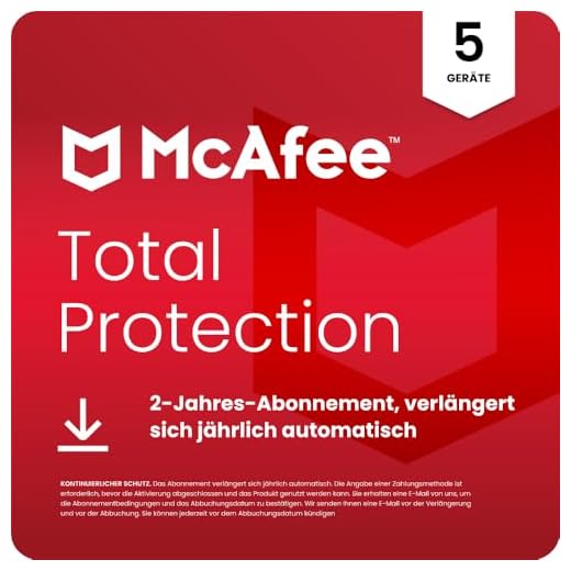 McAfee Total Protection 2025 (5 Gerät) | Virenschutz, VPN, Betrugsschutz, Sicherheitssoftware, Identitätsüberwachung | 2-Jahres-Abonnement mit automatischer Verlängerung | Download