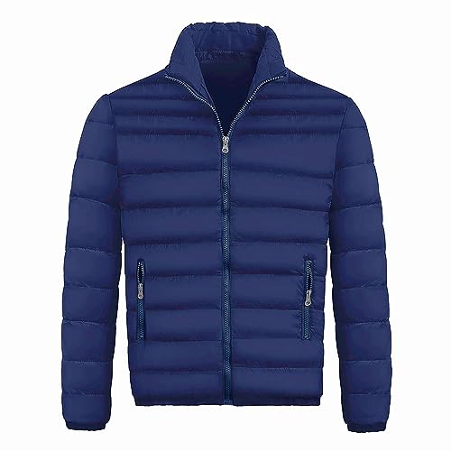 Ymosrh Men's Down Jacket Winter Lightweight Puffer Jacket Warm Insulated Windproof Quilted Coat Jacket, M-2XL3