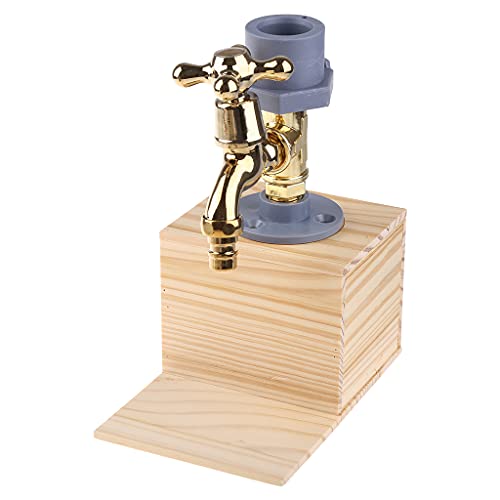 XAGMODSHN Distributore di vino con base in legno singolo/doppio/tre rubinetto decanter rubinetto erogatore liquore