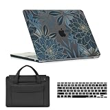 HLAAJJX Etui na MacBooka Neo 33.0 cm z chipem A18 Pro (model A3404), plastikowa ochronna twarda obudowa na laptopa, pokrowiec na laptopa i klawiaturę, ciemnoniebieska Dahalia
