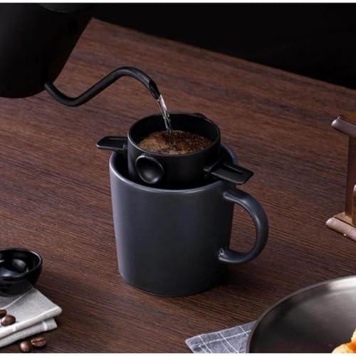 Mini Coador Filtro de Café Reutilizável com Abas Laterais Individual Direto No copo Filtro Portátil