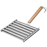 DKUWBJAS Hot Dog Roller for Grill Accessories,With Extra-Long Wooden Handle, It Is Not Hot And Suitable For Outdoor Garden Lawns