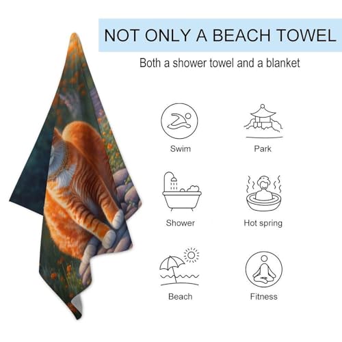 Serviette de plage anti-sable compacte 130x80 pour le sport