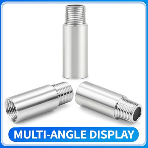 ChillWaves 304 Stainless Steel Pipe Fitting, Nipple Cast Pipe 2" NPT Male x 2" NPT Female Thread 4" Length(100MM)(1-PACK) by ChillWaves - Used condition - Image 3