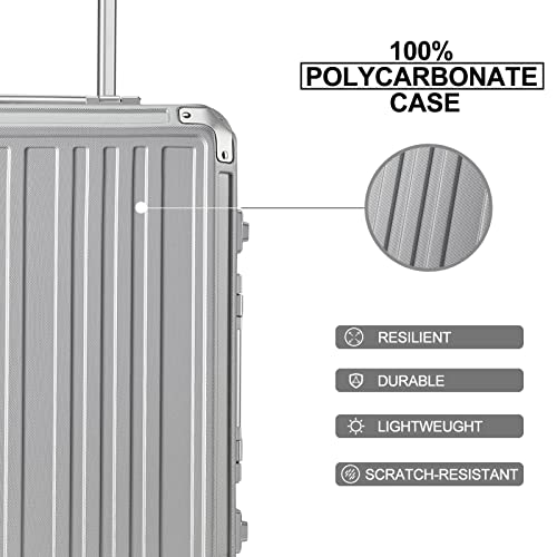 Cluci Carry On Luggage 22X14X9 Airline Approved Aluminum Frame Hard Case Suitcase Luggage With Tsa Lock,20" Carry-On #TOP2