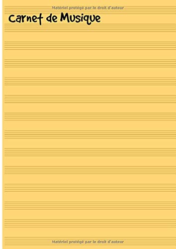 Cahier de Musique: 14 Portées par page | 120 pages | Grand Format A4 21 cm x 29,7 cm | Papier manuscrit | Chants et instruments de musique