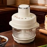 Motor potente: Este procesador de alimentos cuenta con un potente motor de 500 W con núcleo de cobre puro, que alcanza velocidades de hasta 6000 RPM, procesando fácilmente ingredientes duros como carne, frutos secos y zanahorias para moler y licuar.