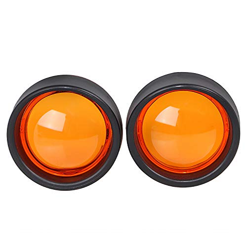 XMMT Black Bullet 2" Turn Signal Visor Style Light Amber Lens Cover Compatible for Harley Touring Sportster Dyna Softail Custom Cruiser