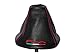 Produktbild The Tuning-Shop Ltd Schaltsack kompatibel mit Fiat 500 500C Leder verschiedene Stickfarben erhältlich (Leder rot Stickerei)