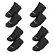 Gcroet Neoprene Toe Covers 4 Pairs Winter Thermal Feet Warmers Elastic Toe Warmers for Cycling Running Hiking Ice Baths, Black