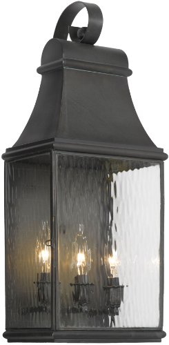 Elk Lighting Jefferson 3-Light Outdoor Wall Lantern, Charcoal