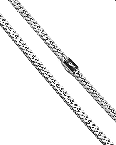 6Mm Miami Cuban Chain Rope Necklace 16" 18" 20" - White Gold (18) #TOP1