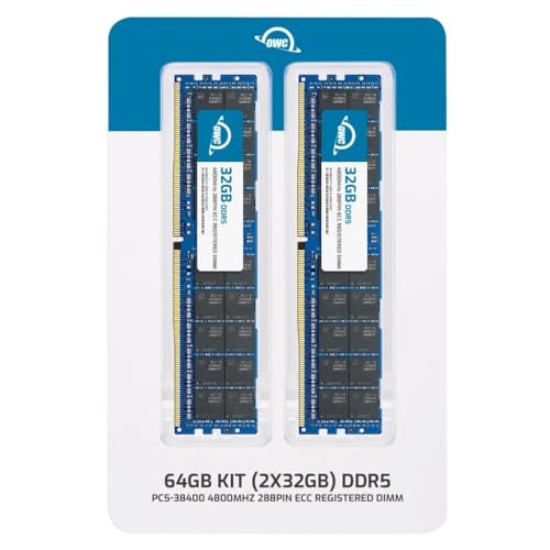 Image of OWC 64GB Memory RAM Kit Compatible with Dell Precision 7960 Rack | 64GB (2x32GB) PC5-38400 DDR5 4800MHz ECC Reg 2Rx8 CL40 288-pin DIMM