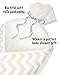 Bundlebee Baby Wrap/Swaddle/Blanket - Built-in Organic Infant Pad - Perfect for Bassinet and Easy Crib Transition - Gift Packaging - Newborns - Summer/Winter - Chevron Grey